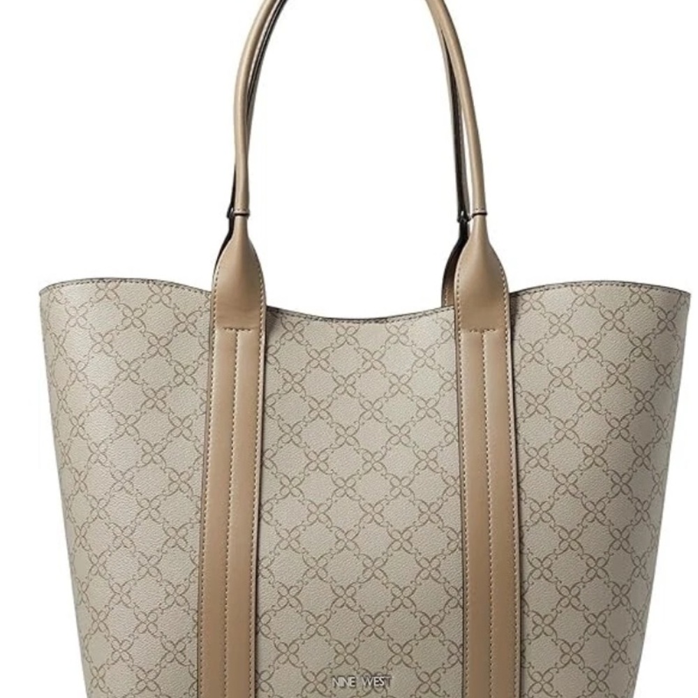 Nine West Beige and Tan Tote Bag 
17.5” wide
11.5” tall